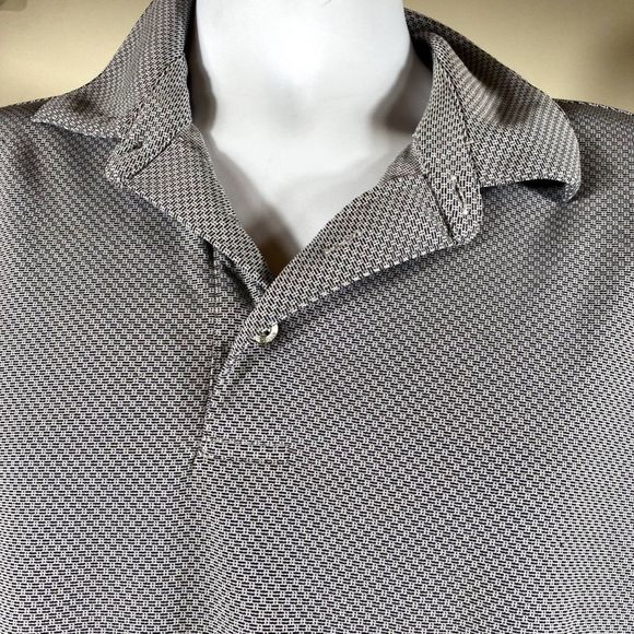 Roundtree & Yorke Performance Polo Shirt Mens L Gray Work Play Golf Short SLV - Picture 2 of 8